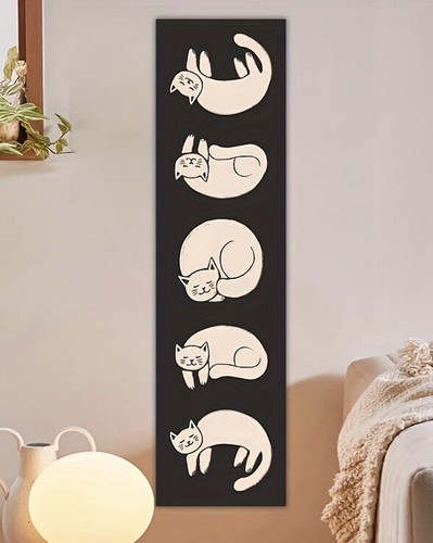 Moon phases cat tapestry - moon,