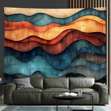 Extra Large Line Wave Tapestry