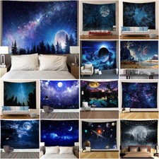 3D Large Moon Night Tapestry