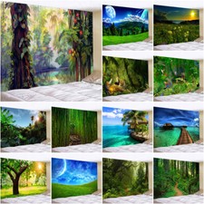 Large Green Scenery Tapestry
