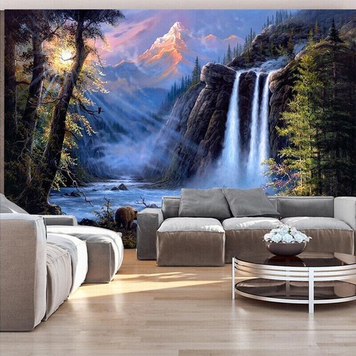 Sunrise waterfall mountain - waterfall,