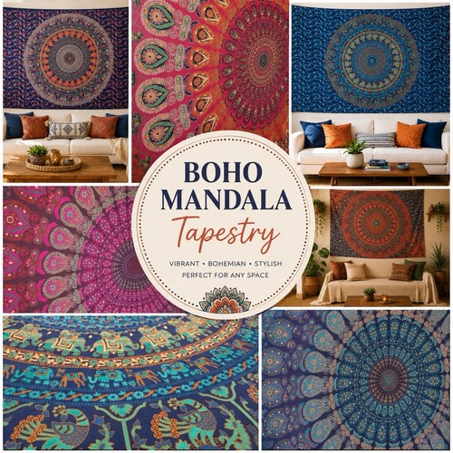 Large mandala tapestry wall - large,