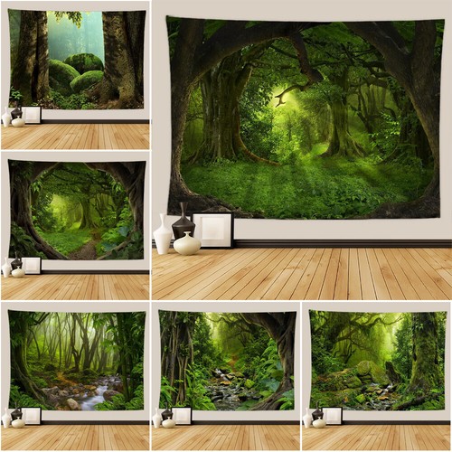 Large magic forest - 3d, tapestry